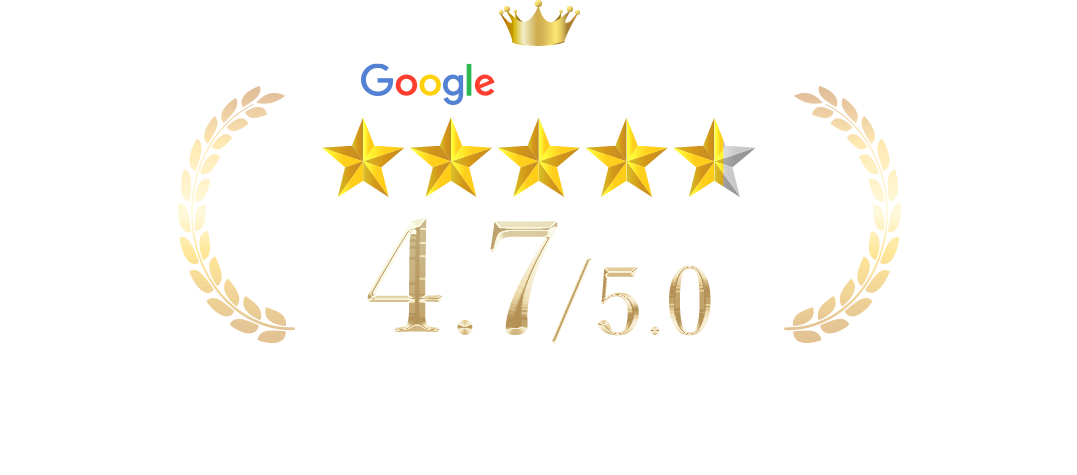 駆除の達人は皆様に選ばれてGoogleで★4.7の高評価！
